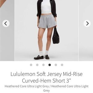 Lululemon MR Curved-Hem Short 3”.  NWT Size Medium.
